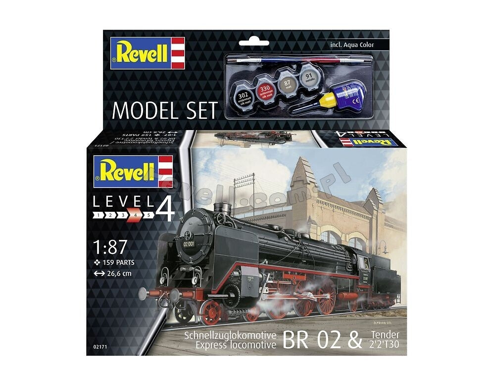 Revell 62171 Express locomotive BR 02 - Tender 2&amp;#39;2&amp;#39;T30 Model Set ( H0 ) 1/87