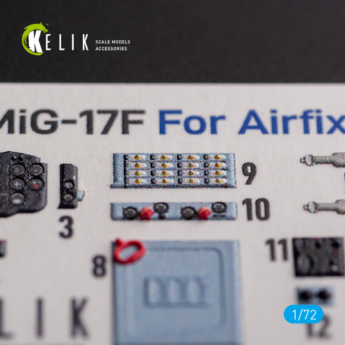 KELIK K72139 Mig-17 Fresco (Shenyang J5) - interior 3D decals for Airfix kit 1/72 – imagen 3