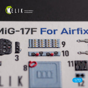KELIK K72139 Mig-17 Fresco (Shenyang J5) - interior 3D decals for Airfix kit 1/72 – imagen 3