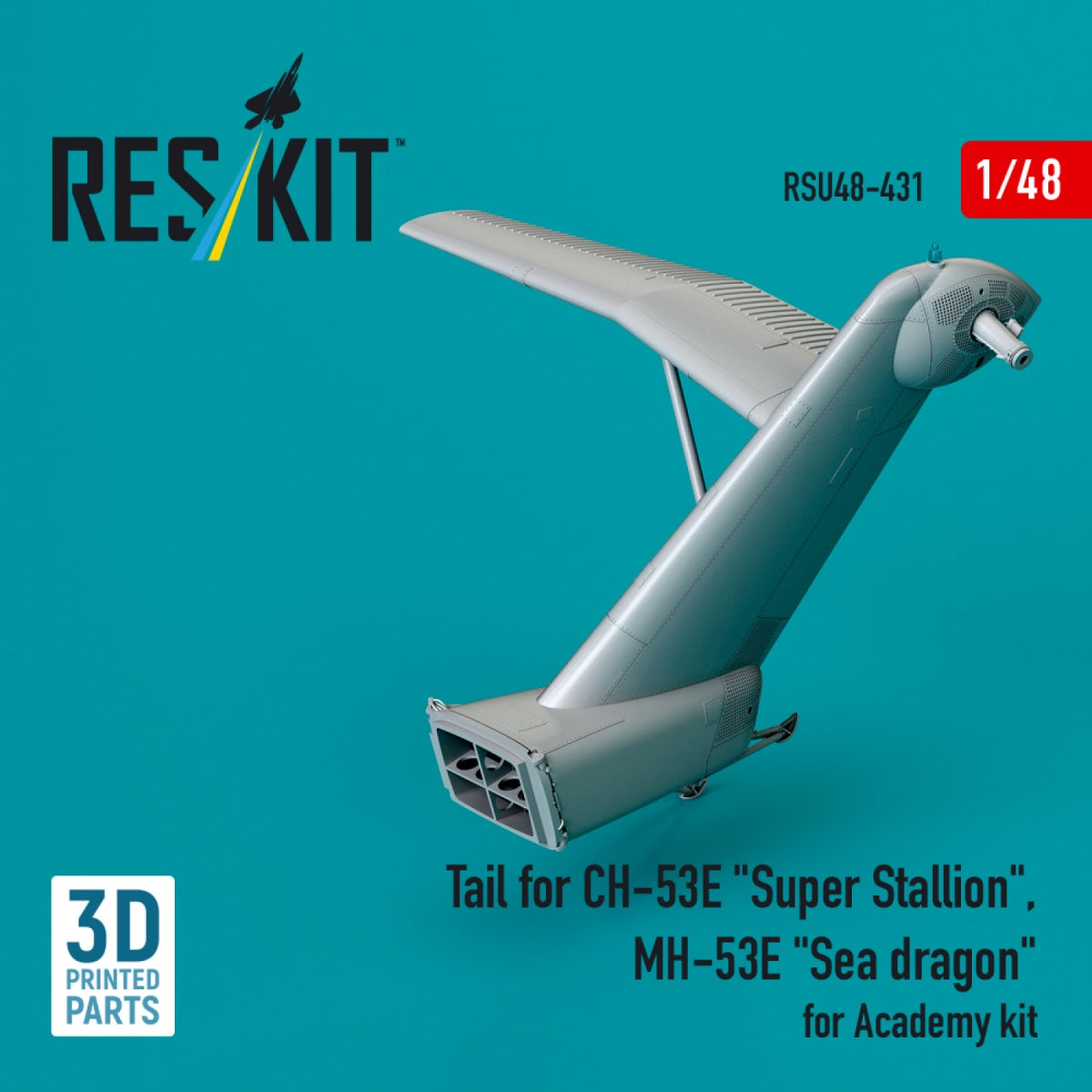 RESKIT RSU48-0431 Tail for CH-53E &amp;quot;Super Stallion&amp;quot;, MH-53E &amp;quot;Sea dragon&amp;quot; for Academy kit (3D printed) 1/48 – image 2