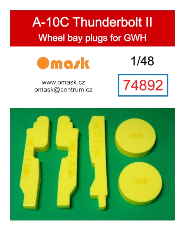 Omask 74892 A-10C Thunderbolt II wheelbay plugs (for GWH) 1/48