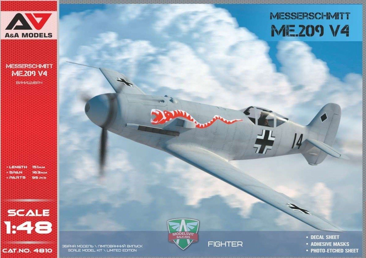 A&amp;amp;A Models 4810 Messerschmitt Me.209 V-4 1/48