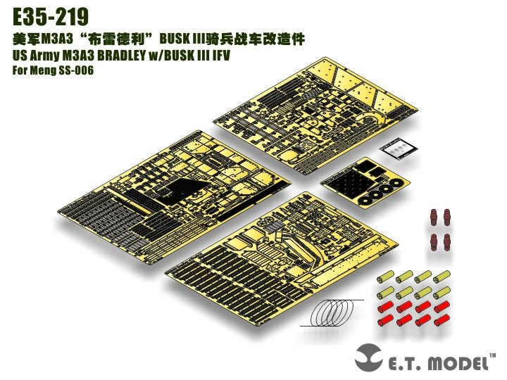 E.T. Model E35-219 US Army M3A3 BRADLEY w/BUSK III IFV (For Meng SS-006) 1/35
