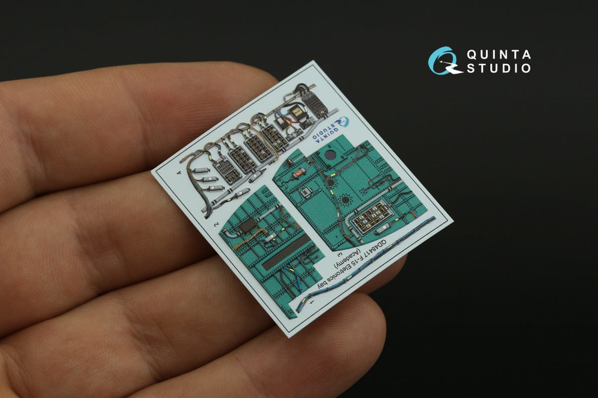 Quinta Studio QD48417 F-15C Eletronics bay 3D-Printed coloured Interior on decal paper (Academy) 1/48 – imagen 2