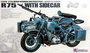 Great Wall Hobby L3510 WWII German BMW R75 with Sidecar 1/35