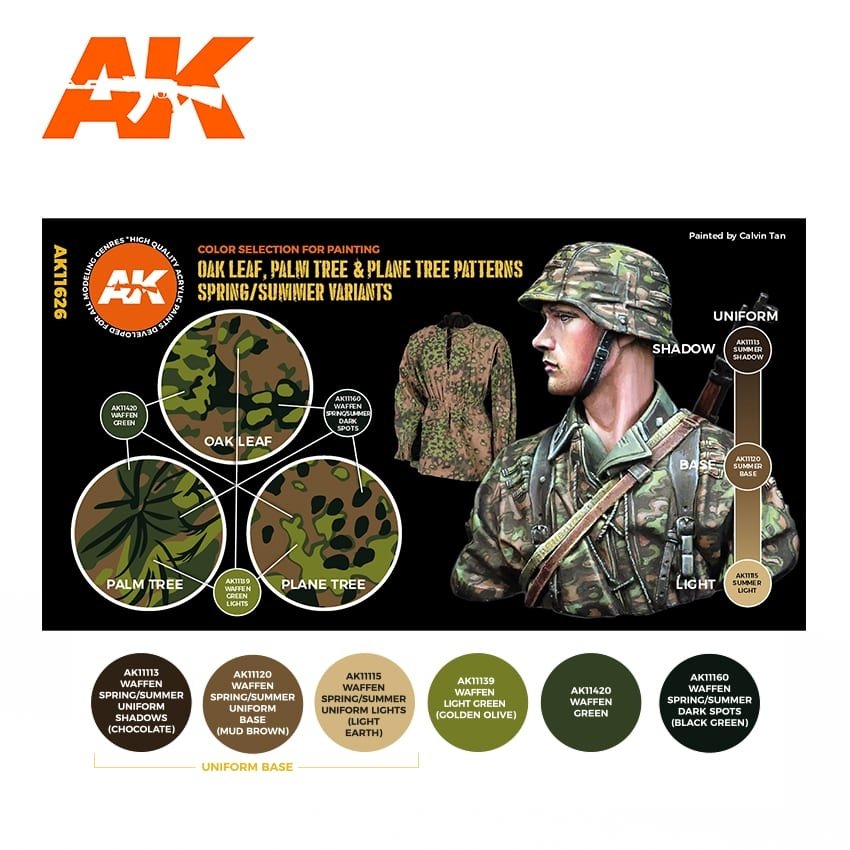 AK Interactive AK11626 OAK LEAF, PALM TREE &amp;amp; PLANE TREE PATTERNS SPRING/SUMMER VARIANTS – imagen 2
