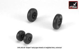 Armory Models AW48503 JAS-39 Gripen wheels w/ weighted tires, early 1/48 – Bild 4