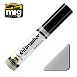 AMMO de Mig Jimenez 3509 Oilbrusher GRIS MOYEN - peinture à l'huile au pinceau 