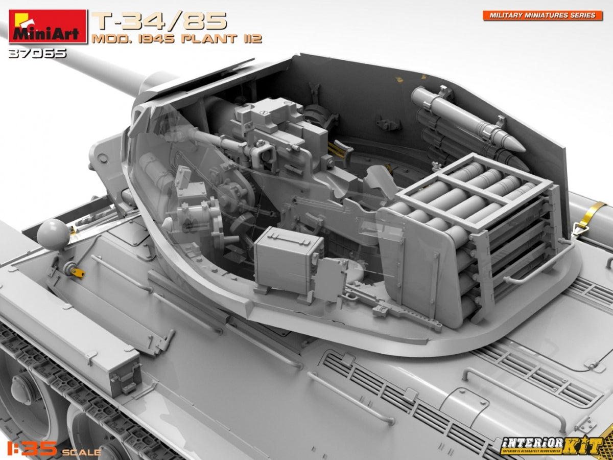 MiniArt 37065 T-34/85 MOD. 1945. PLANT 112. INTERIOR KIT 1/35 – zdjęcie 10