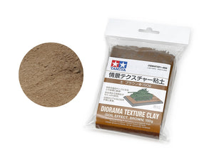 Tamiya 87221 Pâte à modeler texturée pour diorama (effet terre, marron foncé) 150 g