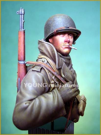 Young Miniatures YM1812 US SOLDIER ARDENNES 1944 1/10 – zdjęcie 6