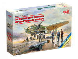 ICM 48229 Ju 88A-4 with German Ground Personnel and Torpedo Trailers 1/48 – immagine 2