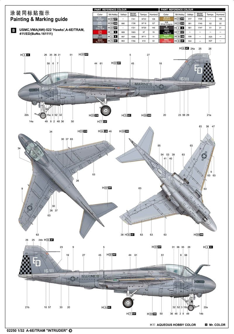 Trumpeter 02250 Grumman A-6E Intruder 1/32 – zdjęcie 2