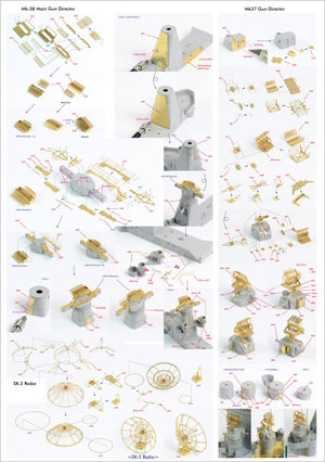 Pontos 22002F1 USS BB-63 Missouri 1945 Detail Up Set (Without wooden deck) 1/200 – zdjęcie 29