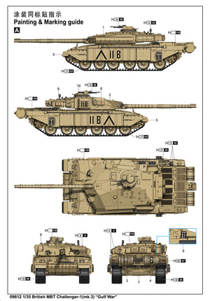 Trumpeter 09612 British MBT Challenger 1 (Mk.3) &amp;quot;Gulf War&amp;quot; 1/35 – image 4