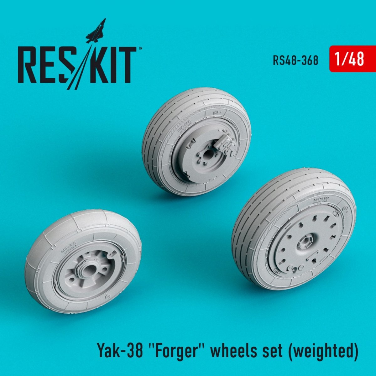 RESKIT RS48-0368 YAK-38 "FORGER" WHEELS SET (WEIGHTED) 1/48