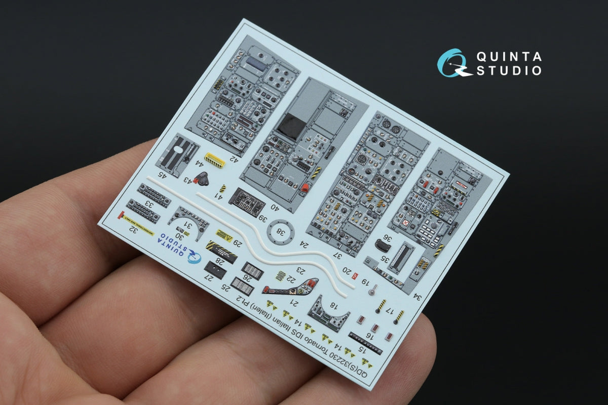 Quinta Studio QDS+32230 Tornado IDS Italian 3D-Printed &amp;amp; coloured Interior on decal paper (Italeri) (Small version) (with 3D-printed resin parts) 1/32 – Bild 7