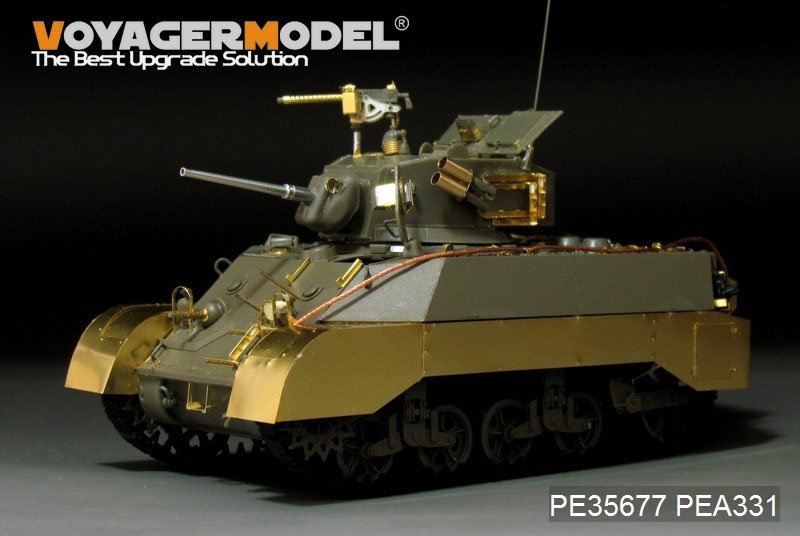 Voyager Model PEA331 WWII US M3A3 Stuart Ailes/Jupes latérales (POUR KIT AFV CLUB) 1/35 – image 3