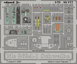 Eduard SS277 Me 262A-1 Schwalbe 1/72 HASEGAWA
