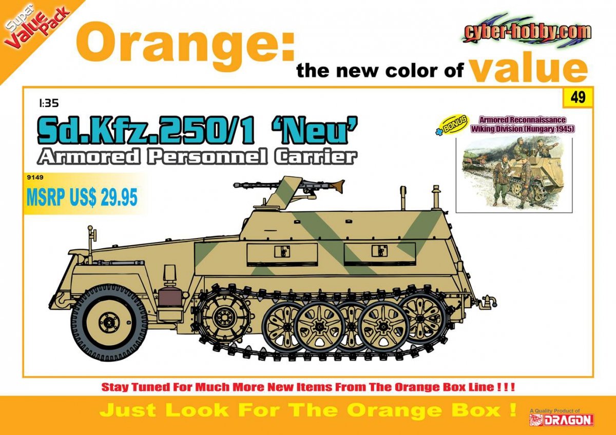 Cyber ​​Hobby 9149 Sd.Kfz.250/1 NEU Transport de troupes blindé, blindé (1/35)