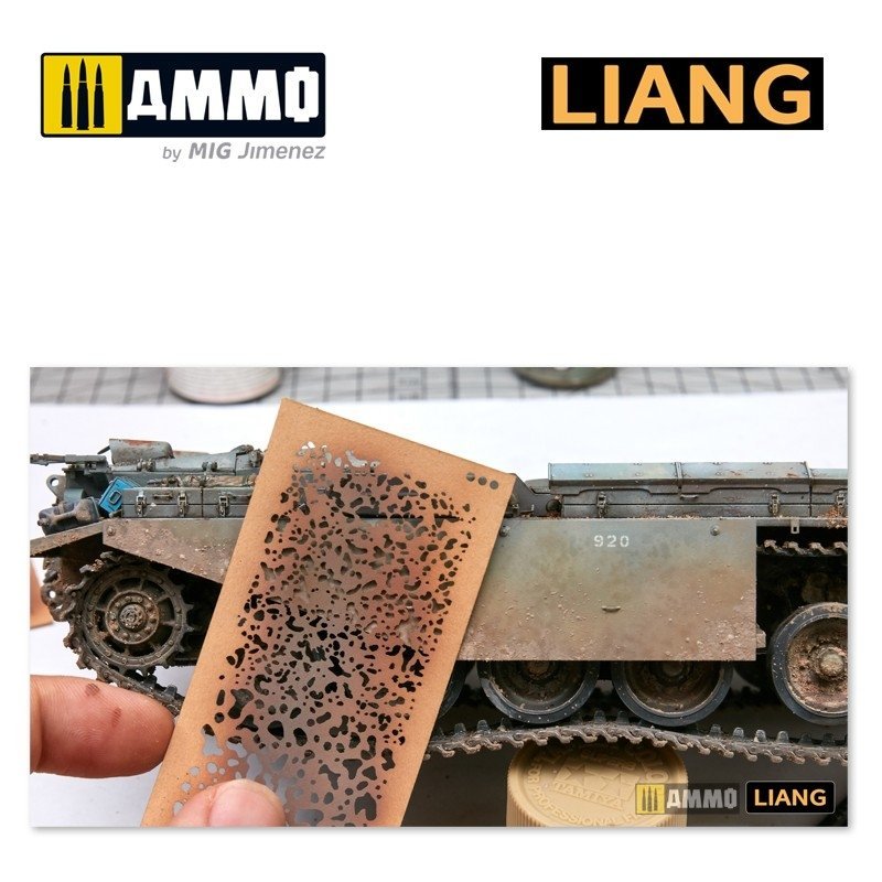 Liang 0001 Weathering Airbursh Stencils – immagine 5