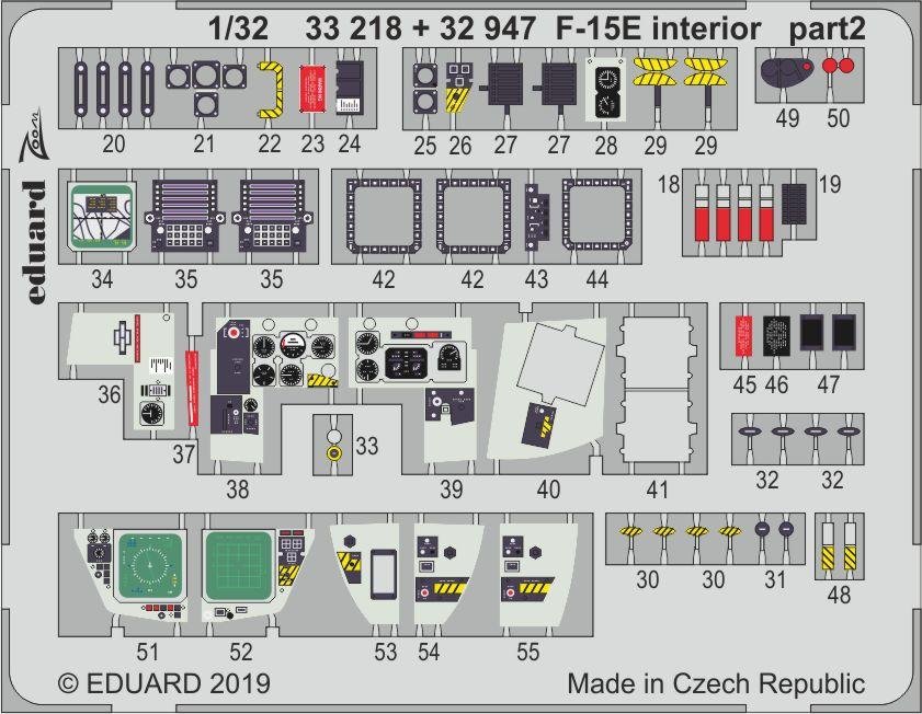 Eduard 33218 F-15E interior 1/32 TAMIYA – imagen 2
