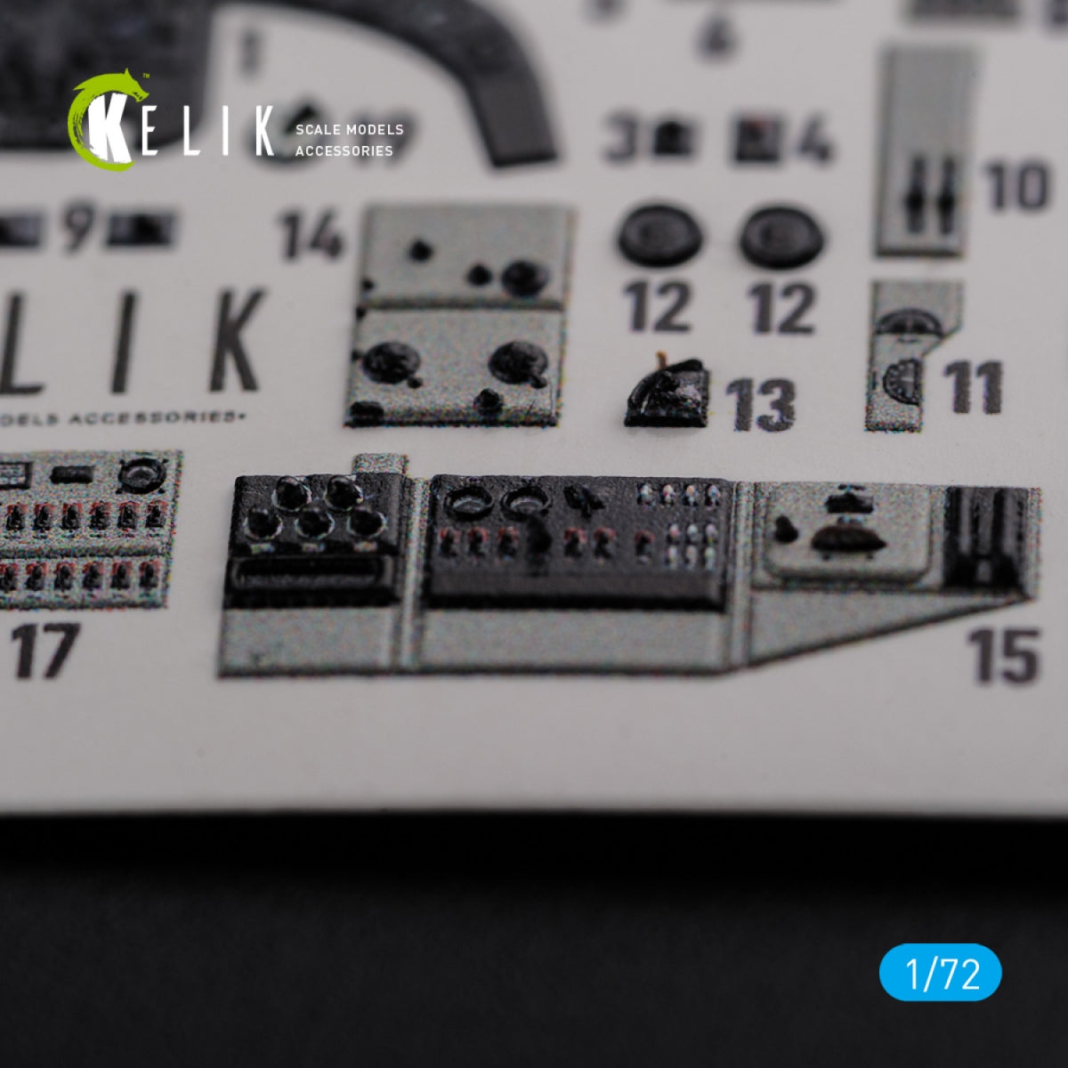 KELIK K72107 KI-21 interior 3D decals for ICM kit 1/72 – Bild 2