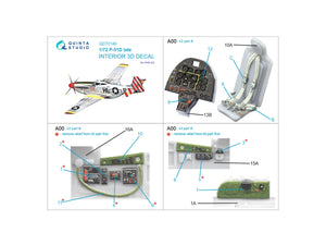 Quinta Studio QD72140 P-51D late 3D-Printed coloured Interior on decal paper (Airfix) 1/72 – Bild 2
