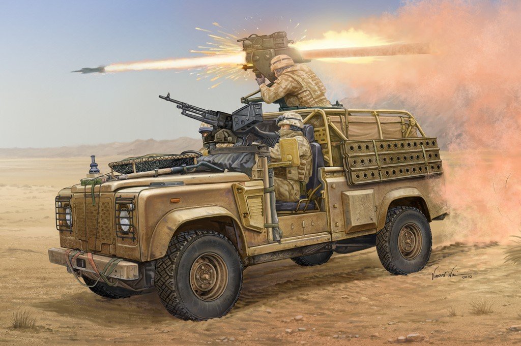 Hobby Boss 82447 Land Rover WMIK avec missile antichar MILAN (1/35)
