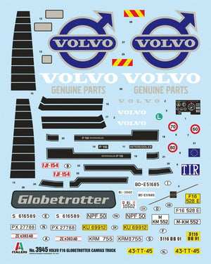 Italeri 3945 VOLVO F16 Globetrotter Canvas Truck with elevator 1/24 – Bild 13