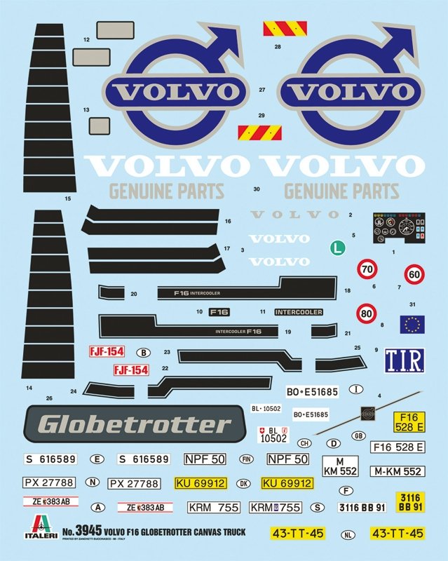 Italeri 3945 VOLVO F16 Globetrotter Canvas Truck with elevator 1/24 – Bild 13