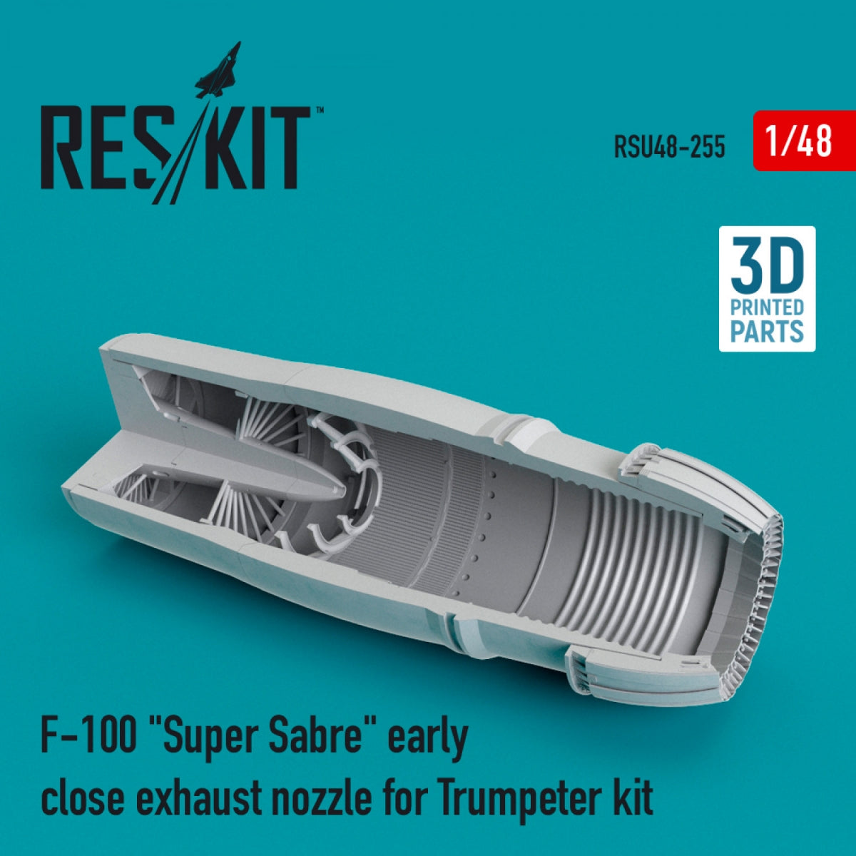 RESKIT RSU48-0255 F-100 &amp;quot;SUPER SABRE&amp;quot; EARLY CLOSE EXHAUST NOZZLE FOR TRUMPETER KIT 1/48 – Bild 2
