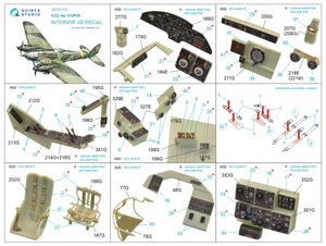 Quinta Studio QD32125 He 111 P/H 3D-Printed &amp;amp; coloured Interior on decal paper (Revell/ProModeler) 1/32 – Bild 2