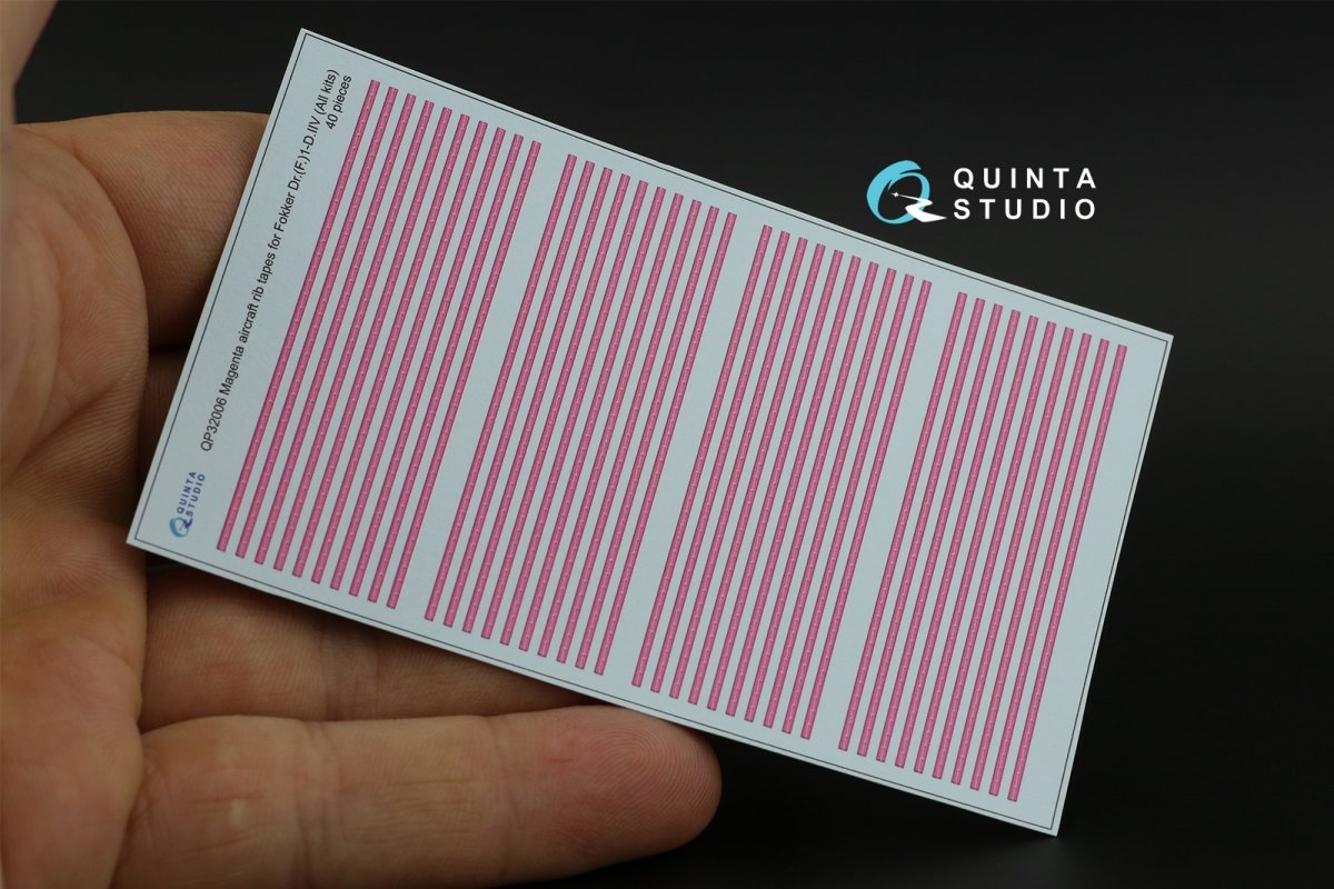 Quinta Studio QP32006 Magenta rib tapes Fokker Dr. (F.)I-D.VII (All kits) 1/32 – Bild 7
