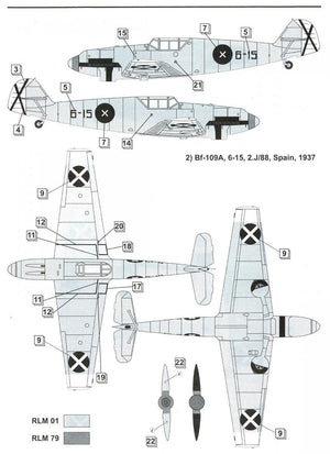 Dora Wings 48009 Bf.109 A/B Legion Condor 1/48 – immagine 8