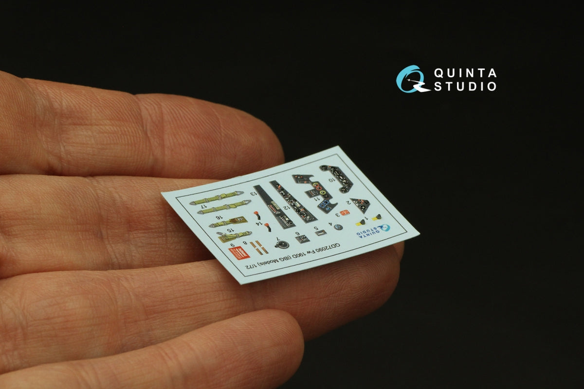 Quinta Studio QD72090 Fw 190D 3D-Printed &amp;amp; coloured Interior on decal paper (IBG models) 1/72 – Bild 6