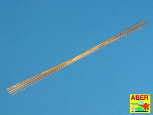 Aber BR06 Brass round rods 0,60 mm length 250 mm x 8 pcs. – zdjęcie 3