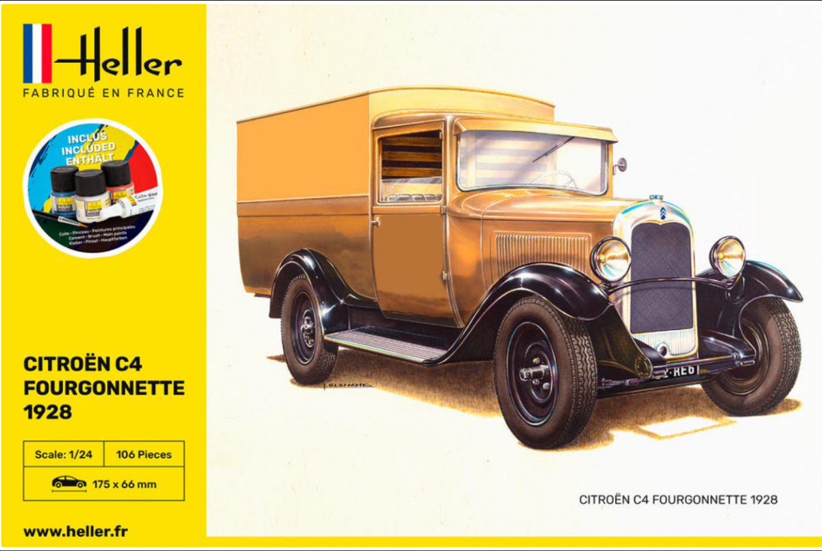 Heller 56703 - STARTER KIT Citroen C4 Fourgonnette 1926 in 1/24 – immagine 3
