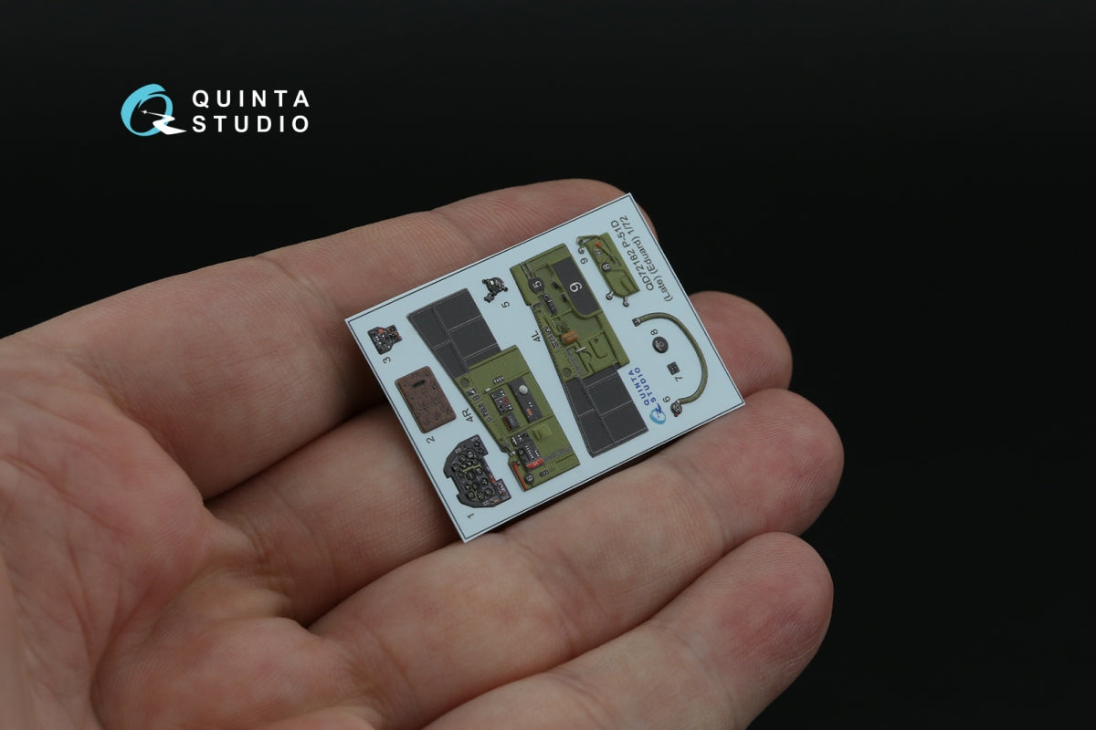 Quinta Studio QD72182 P-51D Mustang Late 3D-Printed &amp;amp; coloured Interior on decal paper (Eduard) 1/72 – zdjęcie 4