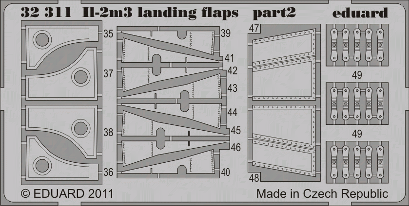 Eduard 32311 Il-2m3 landing flaps HOBBY BOSS 1/32 – immagine 2