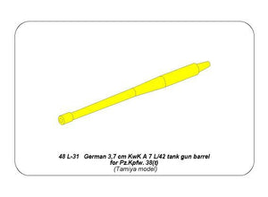 Canon de char allemand Aber 48L-31 de 3,7 cm KwK A 7 L/42 pour Pz.Kpfw. 38(t) (1/48) – image 9