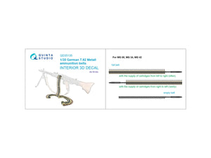 Quinta Studio QD35135 Bandes de munitions métalliques allemandes de calibre 7,92 (Tous les kits) Seconde Guerre mondiale, échelle 1/35 – image 2