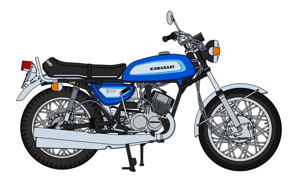 Hasegawa 21735 Kawasaki 500-SS / MACH III (H1A) 1/12 – zdjęcie 5