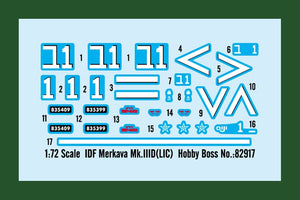 Hobby Boss 82917 IDF Merkava Mk.IIID (LIC) 1/72 – image 2