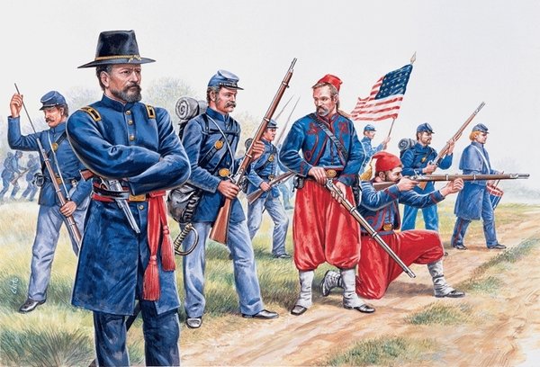 Italeri 6012 Infanterie de l&amp;#39;Union et Zuaves
