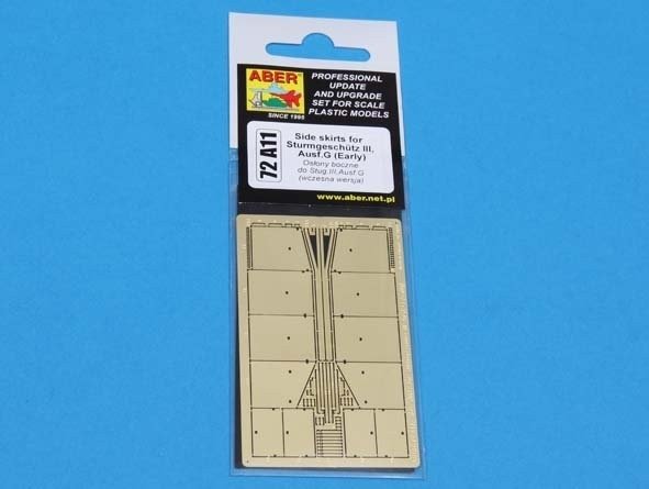 Aber 72A11 Osłony boczne do Sturmgeschutz III (wczesne) / Side skirts for Sturmgeschutz III (Early model) 1/72 – Bild 7