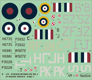 ModelMaker Decals D48219 Hawker Hurricane Mk.I in Polish service part 1 1/48 – imagen 2