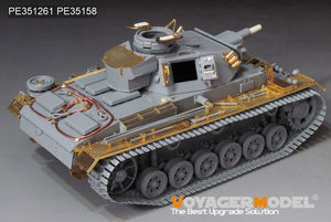 Voyager Model PE351261 WWII German Pz.KPfw.III Ausf.N early version upgrade set basic For DRAGON 6606 1/35 – immagine 2