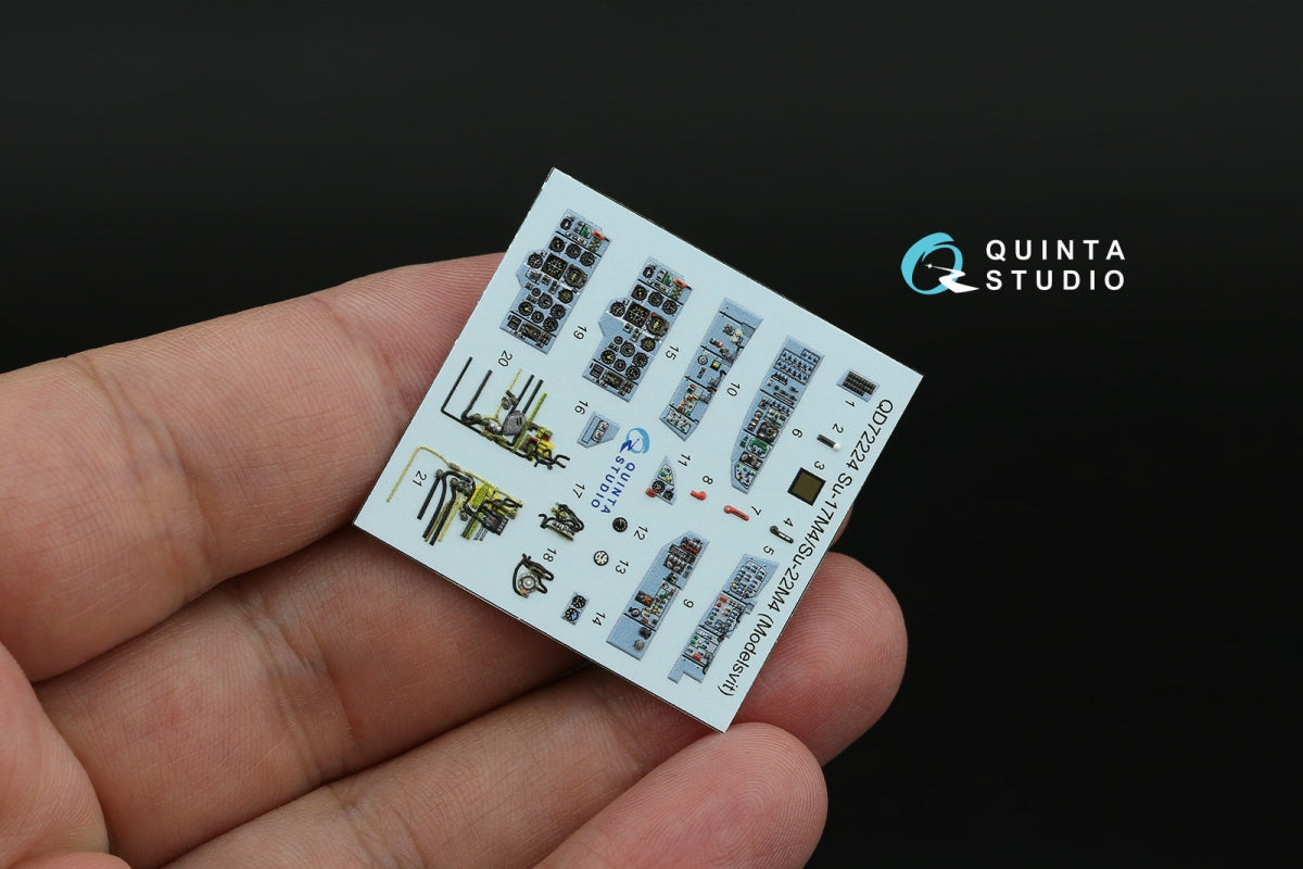 Quinta Studio QD72224 Su-17M4/Su-22M4 3D-Printed &amp;amp; colored Interior on decal paper (Modelsvit) 1/72 – image 8