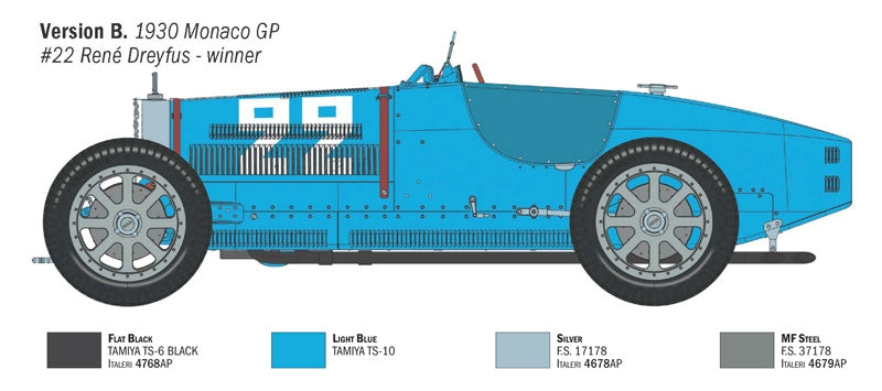 Italeri 4716 Bugatti Type 35B - Targa Florio 29/Monaco GP 30 1/12 – image 6